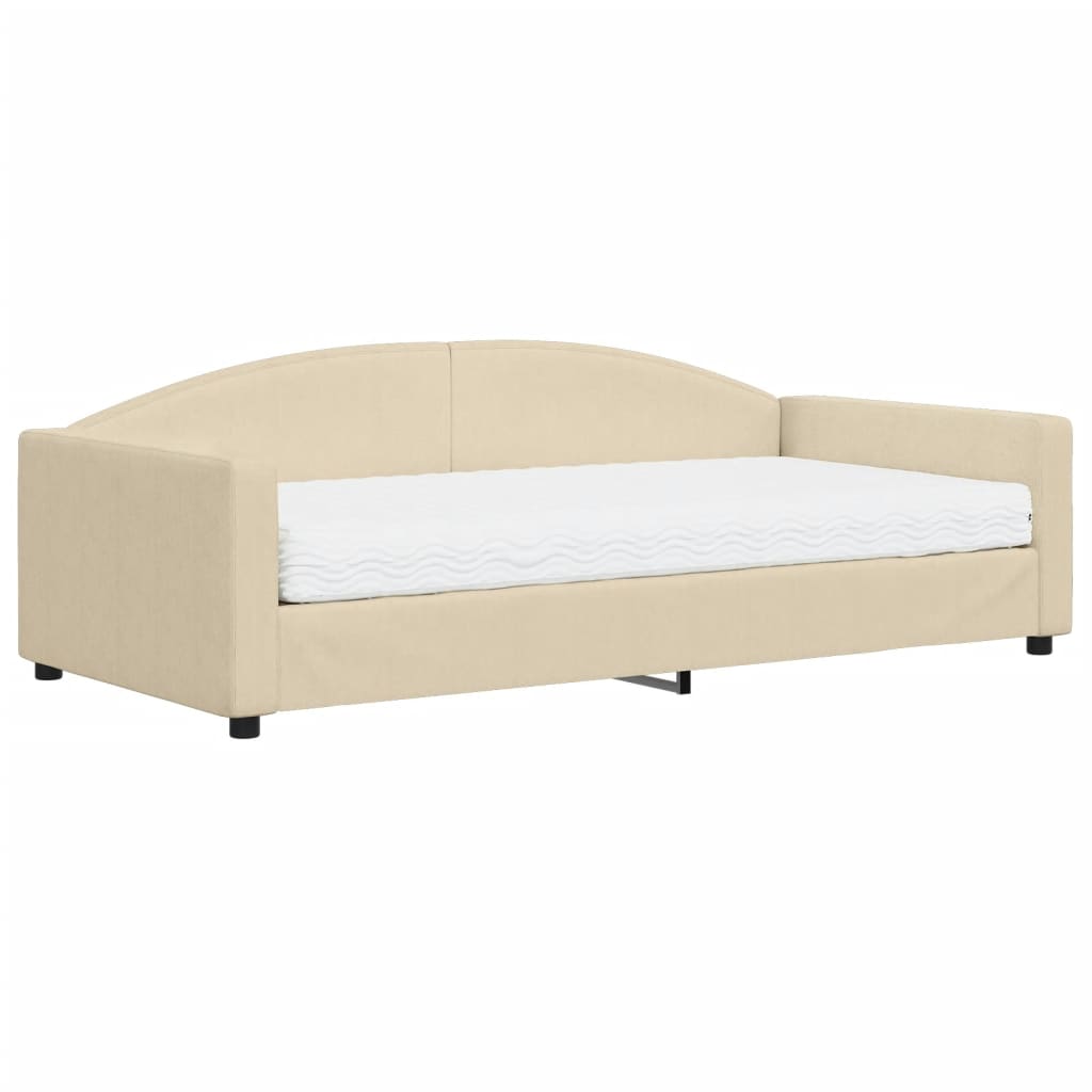 Divano Letto con Materasso Crema 100x200 cm in Tessutocod mxl 120844