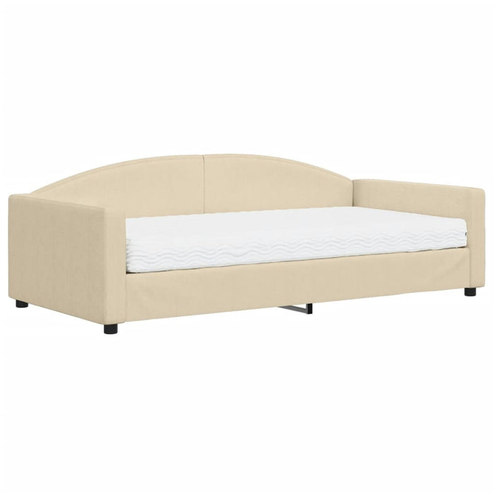 Divano Letto con Materasso Crema 100x200 cm in Tessutocod mxl 120844