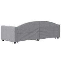 Divano Letto con Letto Estraibile Grigio Chiaro 80x200 Tessuto 3197183