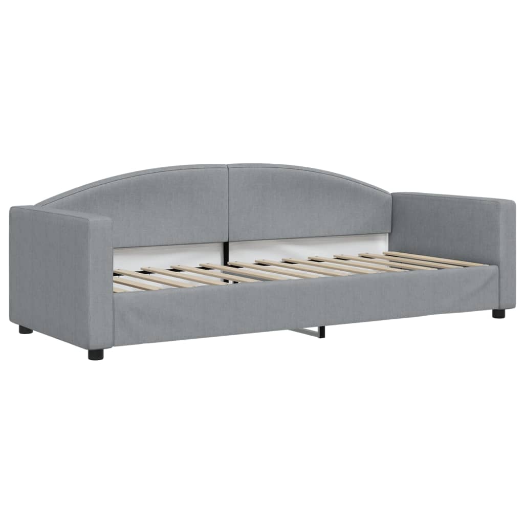 Divano Letto con Letto Estraibile Grigio Chiaro 80x200 Tessuto 3197183