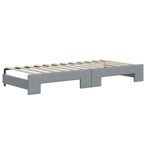 Divano Letto con Letto Estraibile Grigio Chiaro 80x200 Tessuto 3197183