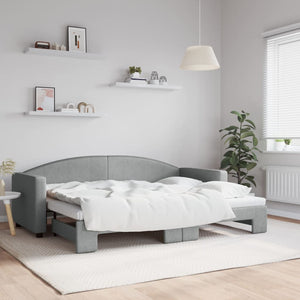 Divano Letto con Letto Estraibile Grigio Chiaro 80x200 Tessutocod mxl 82677