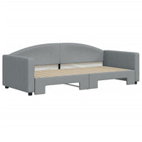 Divano Letto con Letto Estraibile Grigio Chiaro 90x200 Tessutocod mxl 82678