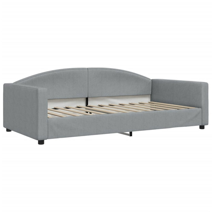 Divano Letto con Letto Estraibile Grigio Chiaro 100x200 Tessuto 3197193