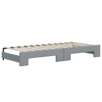 Divano Letto con Letto Estraibile Grigio Chiaro 100x200 Tessuto 3197193