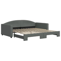 Divano Letto con Letto Estraibile Grigio Scuro 100x200 Tessuto 3197194