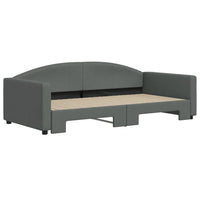 Divano Letto con Letto Estraibile Grigio Scuro 100x200 Tessuto 3197194