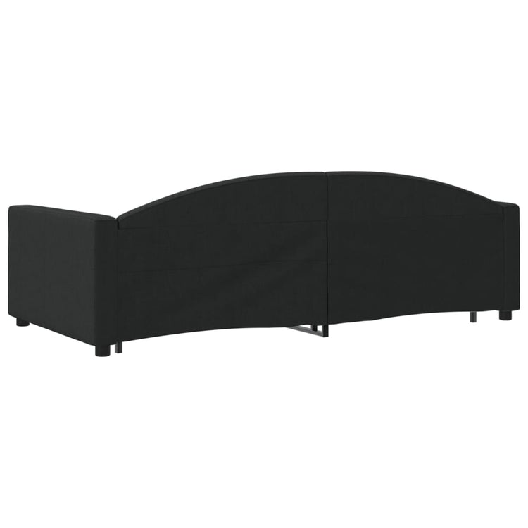 Divano Letto con Letto Estraibile Nero 100x200 cm in Tessuto 3197195