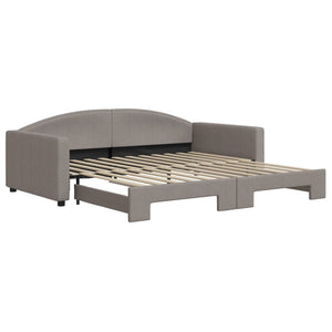 Divano Letto con Letto Estraibile Tortora 100x200 cm in Tessuto 3197196