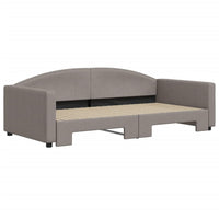 Divano Letto con Letto Estraibile Tortora 100x200 cm in Tessuto 3197196