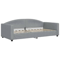 Divano Letto Estraibile Materassi Grigio Chiaro 90x200 Tessuto 3197206