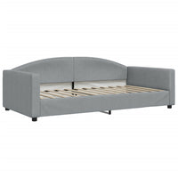 Divano Letto Estraibile Materassi Grigio Chiaro 100x200 Tessuto 3197211