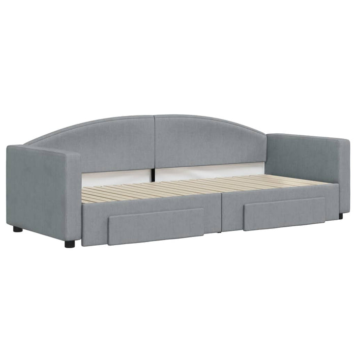 Divano Letto Estraibile Cassetti Grigio Chiaro 80x200cm Tessutocod mxl 106646