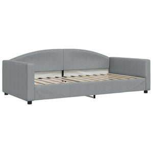 Divano Letto Estraibile Cassetti Grigio Chiaro 100x200 Tessuto 3197229