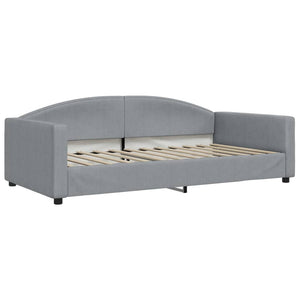 Divano Letto Estraibile Cassetti Grigio Chiaro 100x200 Tessuto 3197247