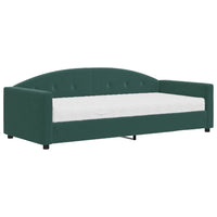 Divano Letto con Materasso Verde Scuro 90x200 cm in Velluto 3197279