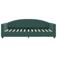 Divano Letto con Materasso Verde Scuro 90x200 cm in Velluto 3197279