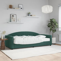 Divano Letto con Materasso Verde Scuro 90x200 cm in Velluto 3197279