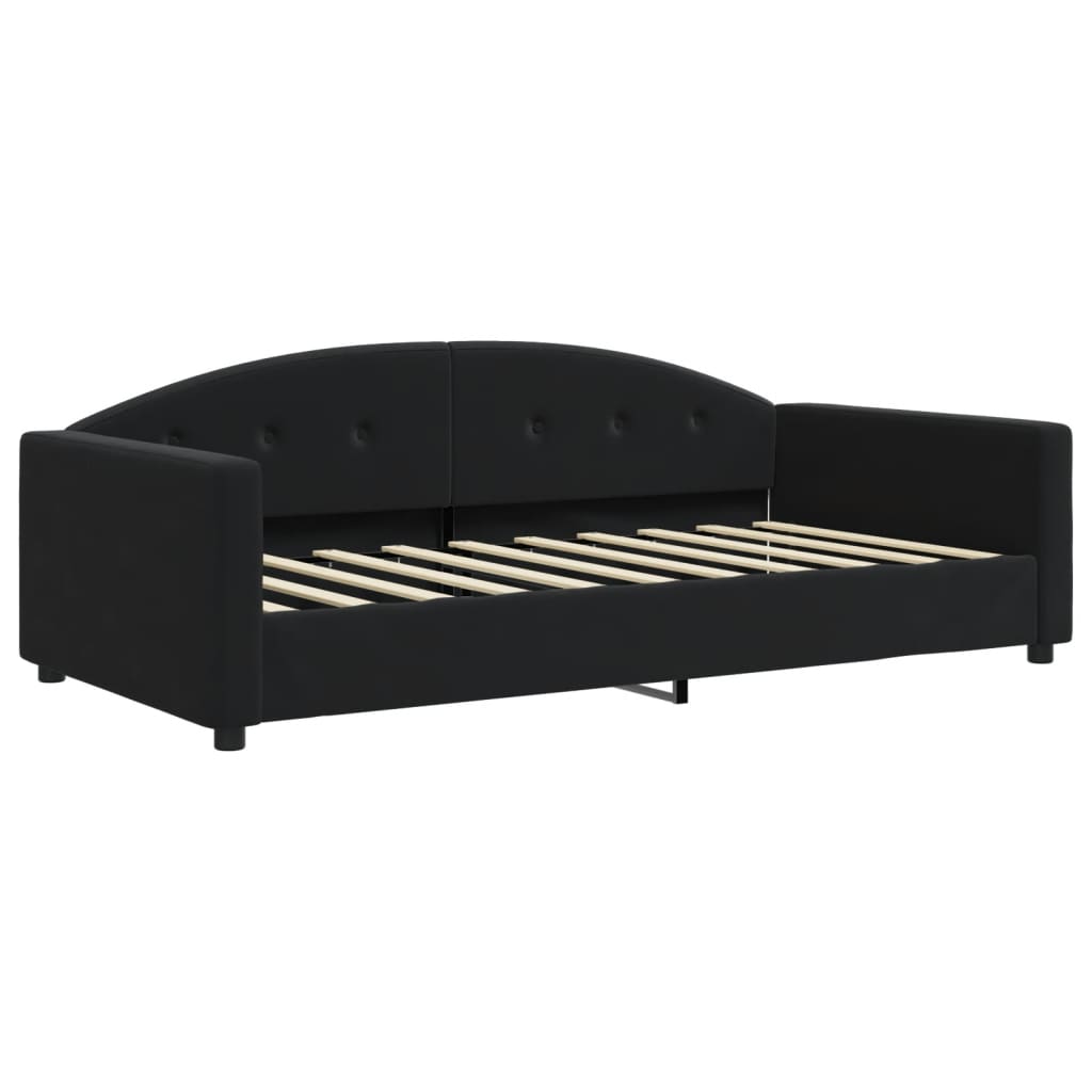 Divano Letto con Materasso Nero 90x190 cm in Velluto 3197292