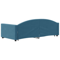 Divano Letto con Letto Estraibile Blu 90x200 cm in Velluto 3197300