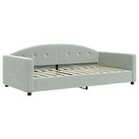 Divano Letto con Letto Estraibile Grigio Chiaro 100x200 Velluto 3197308