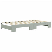 Divano Letto con Letto Estraibile Grigio Chiaro 100x200 Velluto 3197308