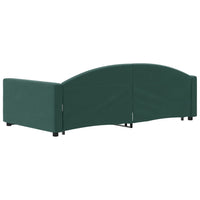 Divano Letto con Letto Estraibile Verde Scuro 100x200cm Velluto 3197310