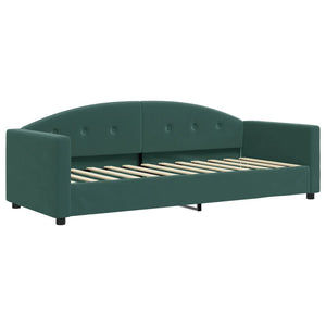 Divano Letto Estraibile Cassetti Verde Scuro 80x200cm Velluto 3197368