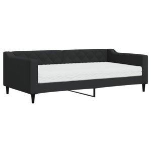 Divano Letto con Materasso Nero 90x190 cm in Tessuto 3197420