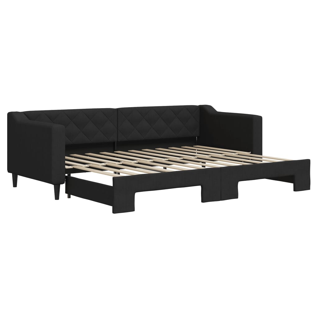 Divano Letto con Letto Estraibile Nero 80x200 Tessutocod mxl 130601