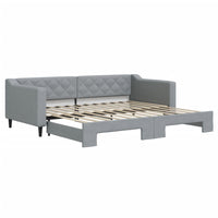 Divano Letto con Letto Estraibile Grigio Chiaro 90x200 Tessuto 3197426