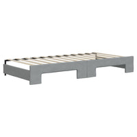 Divano Letto con Letto Estraibile Grigio Chiaro 90x200 Tessuto 3197426