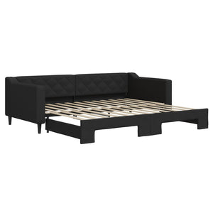 Divano Letto con Letto Estraibile Nero 90x200 cm in Tessutocod mxl 130580