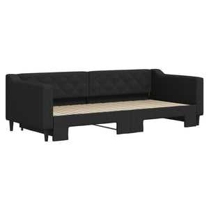 Divano Letto con Letto Estraibile Nero 90x200 cm in Tessutocod mxl 130580