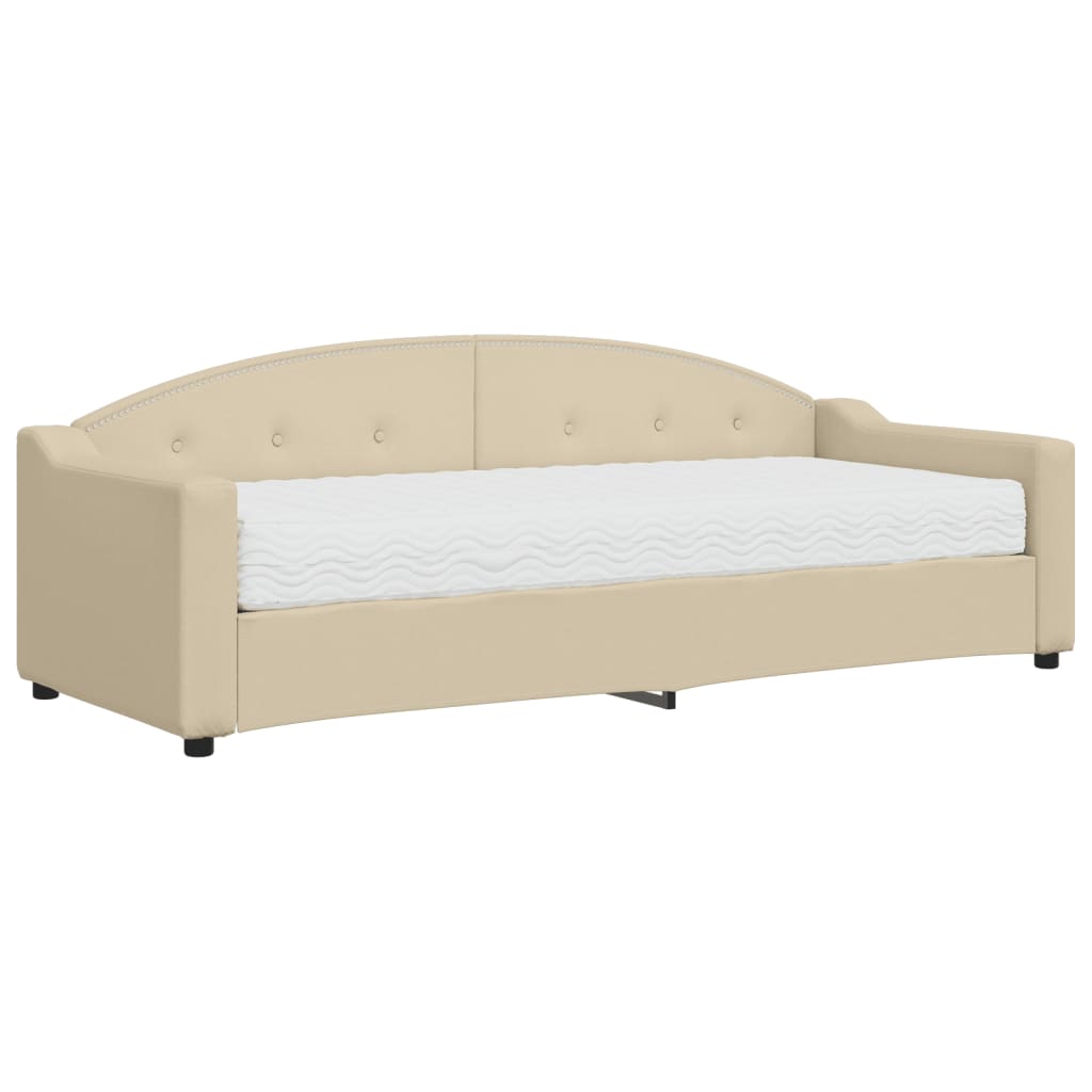 Divano Letto con Materasso Crema 80x200 cm in Tessutocod mxl 128264