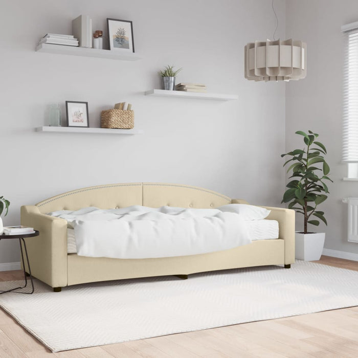 Divano Letto con Materasso Crema 80x200 cm in Tessutocod mxl 128264