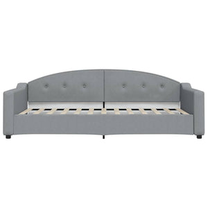 Divano Letto con Materasso Grigio Chiaro 90x200 cm in Tessuto 3197512