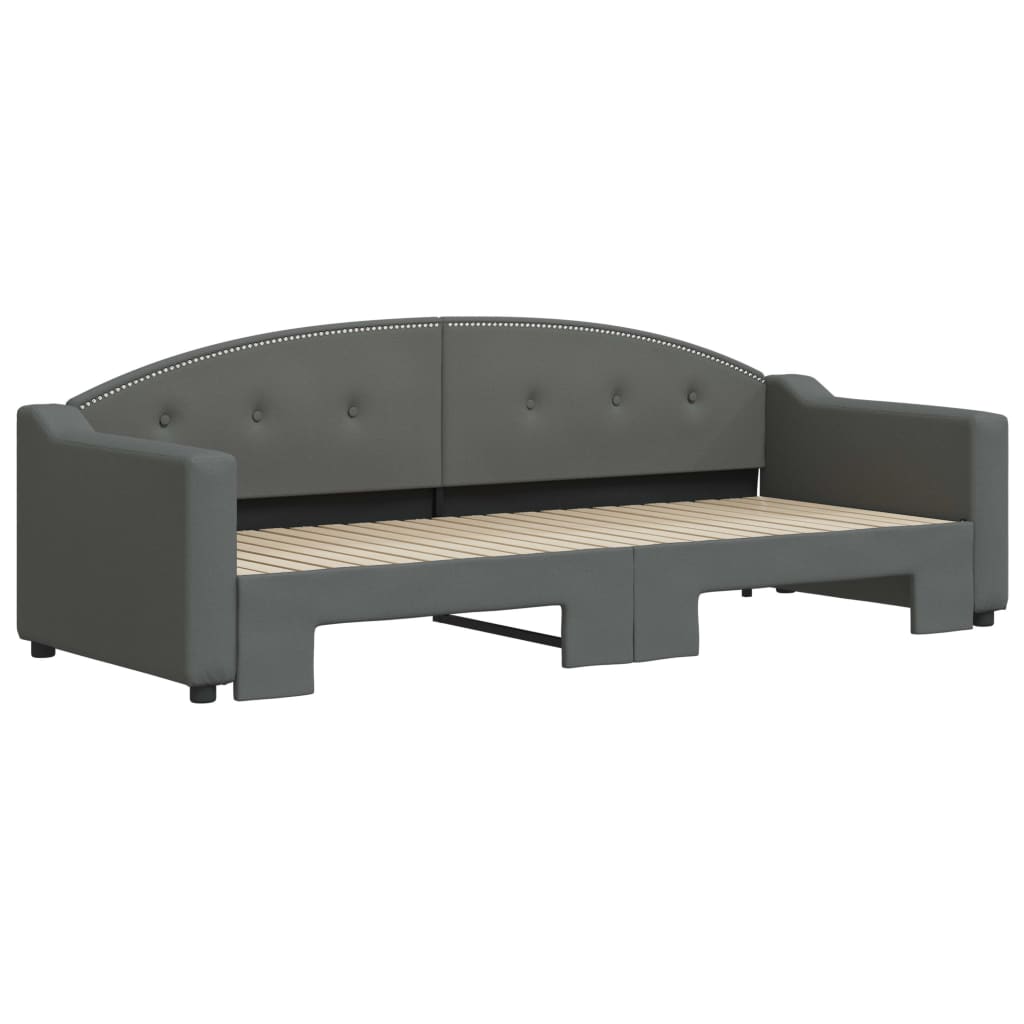 Divano Letto con Letto Estraibile Grigio Scuro 80x200 Tessutocod mxl 130586