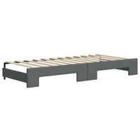 Divano Letto con Letto Estraibile Grigio Scuro 100x200 Tessuto 3197536