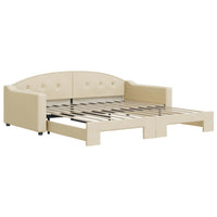 Divano Letto con Letto Estraibile Crema 100x200 cm in Tessutocod mxl 130607