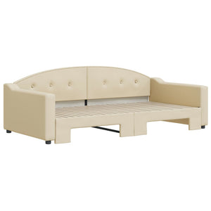 Divano Letto con Letto Estraibile Crema 100x200 cm in Tessutocod mxl 130607