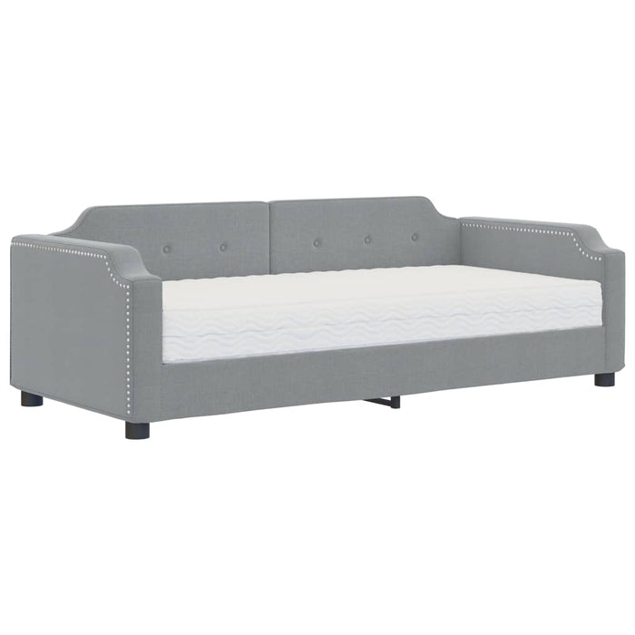 Divano Letto con Materasso Grigio Chiaro 80x200 cm in Tessutocod mxl 72929