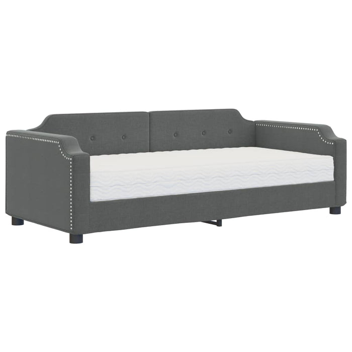 Divano Letto con Materasso Grigio Scuro 90x200 cm in Tessutocod mxl 120846