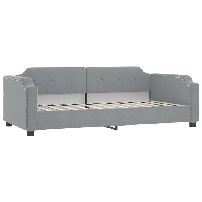 Divano Letto con Materasso Grigio Chiaro 90x190 cm in Tessuto 3197626