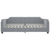 Divano Letto con Materasso Grigio Chiaro 90x190 cm in Tessuto 3197626