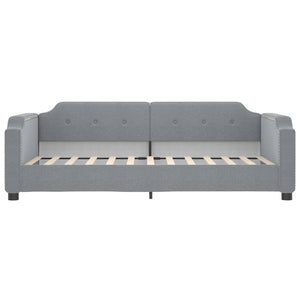 Divano Letto con Materasso Grigio Chiaro 90x190 cm in Tessuto 3197626