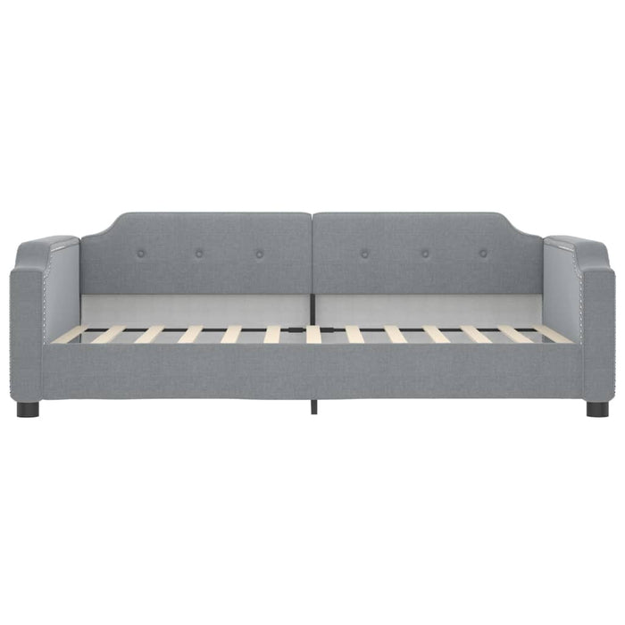 Divano Letto con Materasso Grigio Chiaro 90x190 cm in Tessuto 3197626