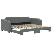 Divano Letto con Letto Estraibile Grigio Scuro 80x200 Tessutocod mxl 82675