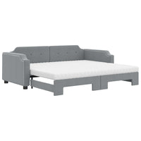 Divano Letto Estraibile Materassi Grigio Chiaro 80x200 Tessutocod mxl 82693