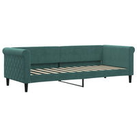 Divano Letto con Materasso Verde Scuro 80x200 cm in Velluto 3197742